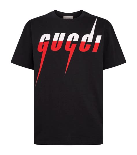 gucci logo t-shirt in black size xs|Gucci v neck t shirt.